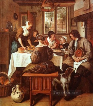 ヤン・ステーン Painting - グレース オランダの風俗画家 ヤン・ステーン